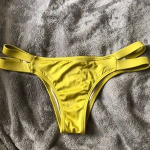 Victoria Secret Yellow Cheeky Swim bottoms